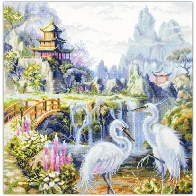 Image of Magic needle 550 756 ZW Good Morning Counted Cross Stitch Kit with Zweigart Edition, Cotton, Multi Colour, 30 x cm