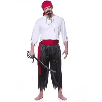 Image of Wicked Costumes Adult Mens Pirate Shipmate Fancy Dress Costume Large