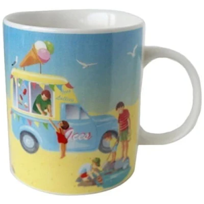 Image of Puckator MUG177 Mug Design view on the Beach by Jan Pashley Porcelain