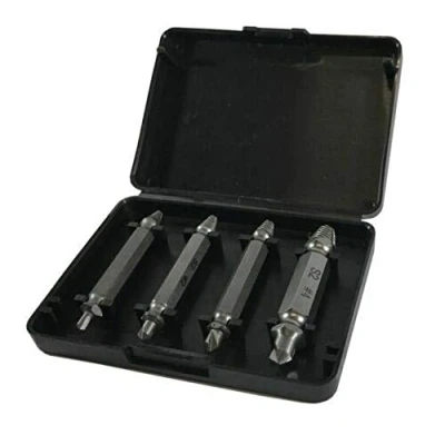 Image of 4PC Damaged Screw Extractor Drill Bits Set Easy Out Stripped Remover Tool