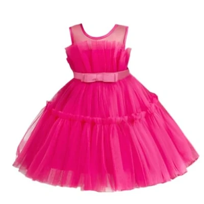 Image of Lito Angels Wedding Bridesmaid Flower Girl Fancy Dress Occasion Party Ball Gown Outfit for Kids Girls Age 4 5 Years, Hot Pink (Tag Number 110)