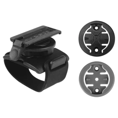 Image of Topeak Stem Multi mount For Computer and Phone, silicone rubber strap fits on cycle compatible Ridecase computers such as Garmin Wahoo, Black