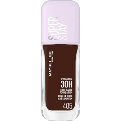 Image of Maybelline New York Super Stay up to 30H Lumi Matte Foundation, Medium Full Coverage, Vegan Formula*, Amino Acids, Niacinamide, Vitamin E Shade 405