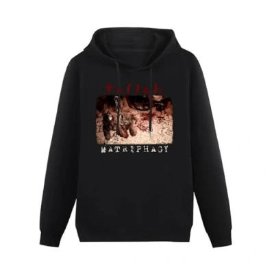 Image of BARLOTUS Tallah Matriphagy Men&#039;s Hoodies Graphic Pullover Sweatshirts Unisex Black Printed Hooded L
