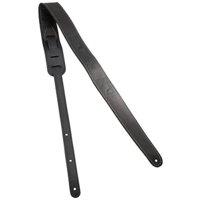 Image of Fender Guitar Strap Leather Monogrammed Black