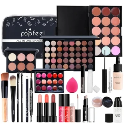 Image of CHSEEA Multi purpose Makeup Kit All in One Gift Set Essential Starter Lip Gloss Blush Eyeshadow Palette Highly Pigmented Cosmetic #8