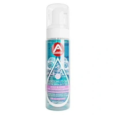 Image of Allored Coconut Oil &amp; Shea Butter Curl Defining Mousse 200ml Nourishing Curly Hair Styling for Defined Curls, Volume, and Frizz Control Lightweight Foaming