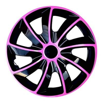 Image of Quad Wheel Trims 14 Inch Black/Pink Set of 4