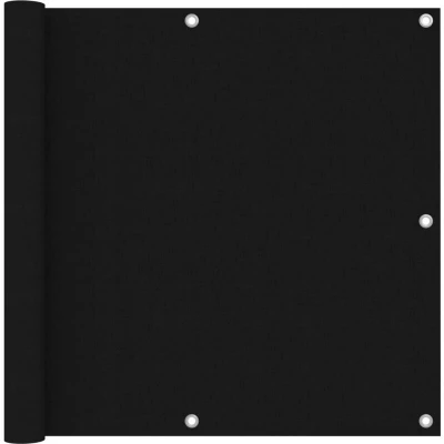 Image of vidaXL Balcony Screen Black 90x500 cm Oxford Fabric