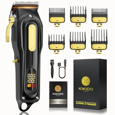 Image of KNCANEO Hair Clippers for Men Professional Cordless Beard Trimmer, Rechargeable Waterproof Barber Cutting &amp; Grooming, Electric Shaver Gift