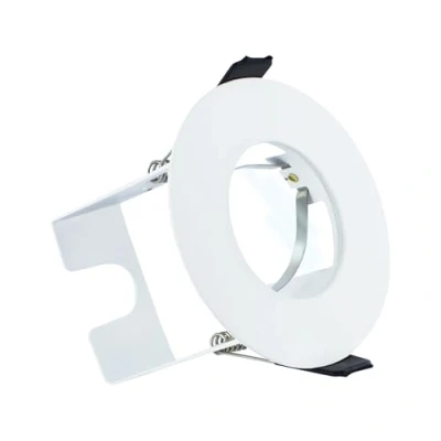 Image of Integral Evofire 70mm cutout Fire Rated Downlight White Round +GU10 Holder With Bracket + loop in out terminal block