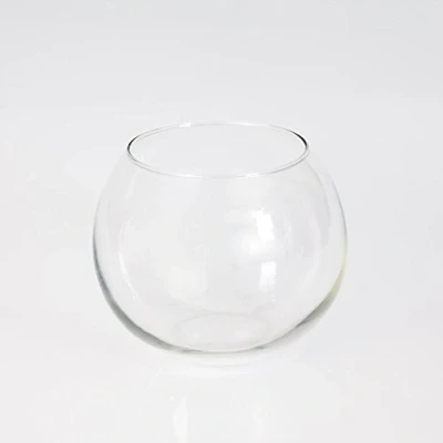 Image of INNA Glas globe vase decorative glass TOBI, clear, 4.7&quot;/12cm, Ø 5.5&quot;/14cm aquarium bowl/fish