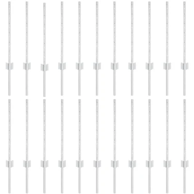 Image of vidaXL Fence Posts 22 pcs U Channel Silver 100 cm Steel