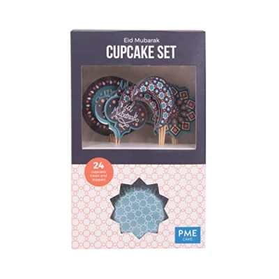 Image of PME Cupcake Set Eid Mubarak, of 24