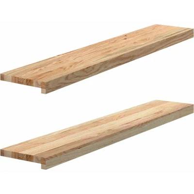 Image of vidaXL Window Sills 2 pcs Untreated 110x20x2 cm Solid Wood Oak