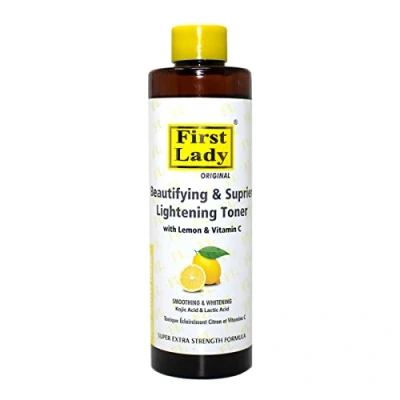 Image of First Lady Skin Beautifying &amp; Superior Lemon Lightening Face Toner 200ml with Vitamin c kojic Acid lactic