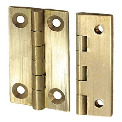 Image of 2X Mini Solid Brass Butt Hinges 38mm Small Door/Chest/Dolls House