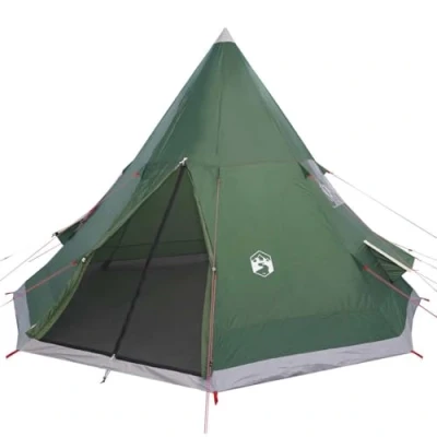 Image of &#039;vidaXL Dome Camping Tent for 4 Persons Green Lightweight Shelter with Mesh Sidewalls 185T Taffeta PU Coating E Port and Windows Suitable Hiking