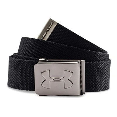 Image of Under Armour Boys Youth webbing Belt, Black/Graphite, OSFA