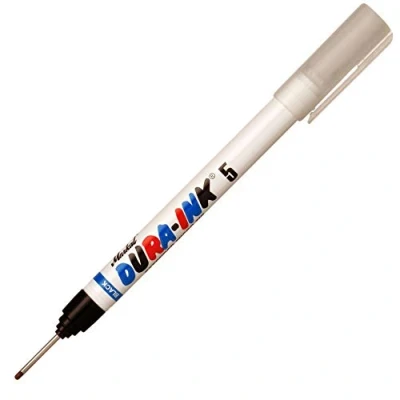 Image of Markal Dura Ink 5 Extended Micro Tip Permanent Marker (Single Pen, Black)