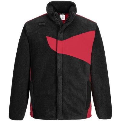Image of Portwest PW2 Fleece Black/Red Large
