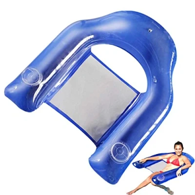 Image of Inflatable Pool Float Chair,U Seat Floating Lounger With Cup Holder,Inflatable Rafts Floats For Adults Kids Swimming,for Swimming Pools, Beaches, Lakes