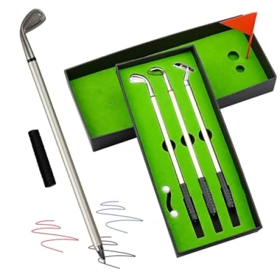 Image of CRESTGOLF Golf Pen Set,Golf Gift Set, Gifts for Men Women,Golf Clubs Set (green) 3 pcs with Father&#039;s Day, Valentine&#039;s Business, Christmas