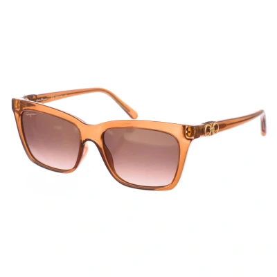 Image of Salvatore Ferragamo Womens Square shaped acetate sunglasses SF1027S women Brown One Size