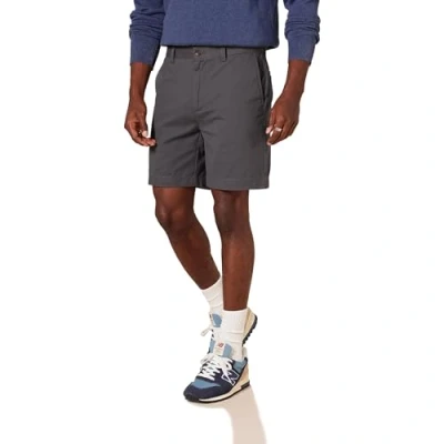 Image of Amazon Essentials Men&#039;s Slim Fit 7 Inch Chino Shorts, Grey, 28W