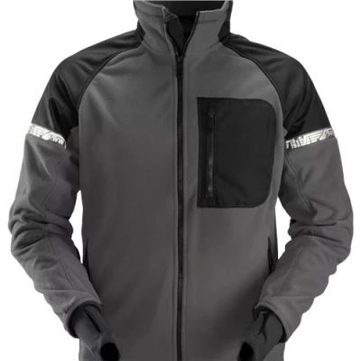 Image of Snickers AllroundWork Windproof Fleece Jacket Steel Grey/Black XXL