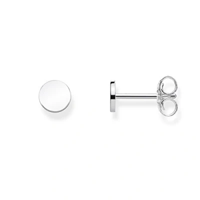 Image of Thomas Sabo Women Stud Earrings Coin 925 Sterling Silver H1969 001 12