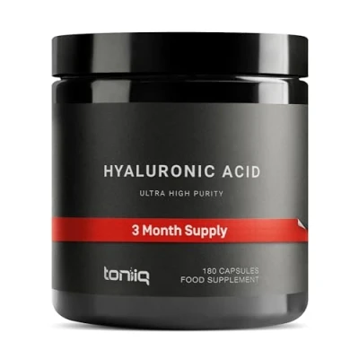 Image of Ultra High Purity Hyaluronic Acid Capsules 95%+ Highly Purified and Bioavailable 275mg Formula Non GMO Fermentation Strength with Vitamin C 180