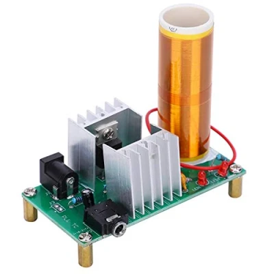Image of Tesla Coil Module, DC 15 24V 15W DIY Mini Assembley Plasma Speaker Electronics Kit, Module