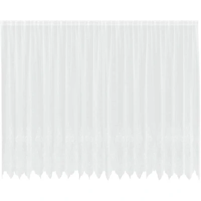 Image of vidaXL Curtains with Floral White 500 x 220 cm Polyester