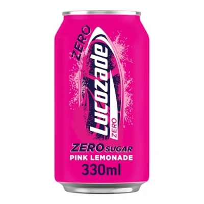 Image of Lucozade Zero Pink Lemonade Can 5x330ml