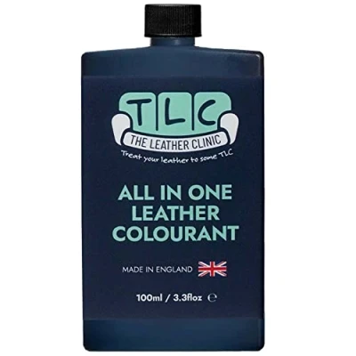 Image of The Leather Clinic All in One Colourant Self Seal Dye Repair Paint Recolour Furniture, Sofas, Car Seats (Dark Blue, 100ml)