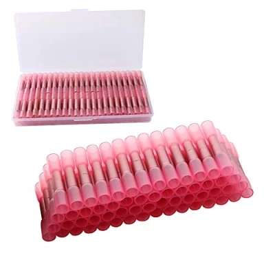 Image of QitinDasen 80Pcs Heat Shrink Butt Connectors, Wire Connector Terminals Kit, Crimp Connectors Waterproof Insulated Electrical (22 16 AWG, Red)