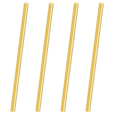 Image of LAVMHAB Round Brass Rod 5mm x 200mm, Solid Shaft Rods Bars for DIY Craft (4 Pcs)