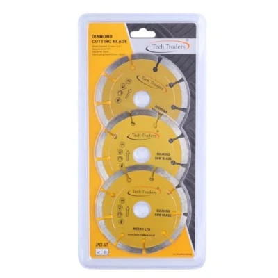 Image of Tech Traders ® 3 x 115mm 4.5&quot; Diamond Disc Cutting Blade Angle Grinder Stone Brick Concrete