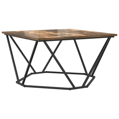 Image of vidaXL Coffee Table Smoked Oak 80x80x45 cm Engineered Wood
