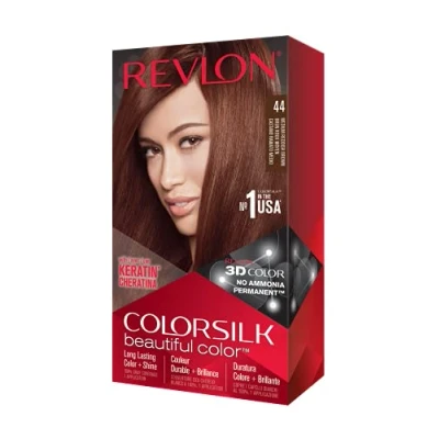 Image of REVLON COLORSILK PERMANENT HAIR COLOUR MEDIUM RED BROWN 44