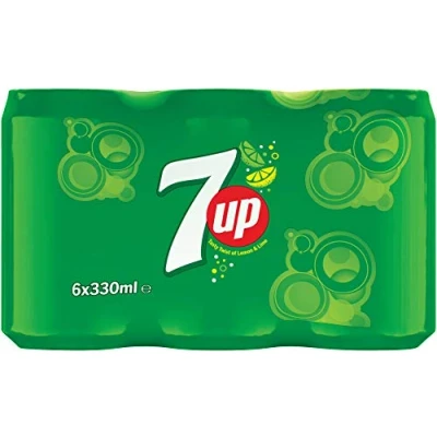 Image of 7UP Lemon &amp; Lime Flavoured Fizzy Drink MP6x4 x 330 ml cans