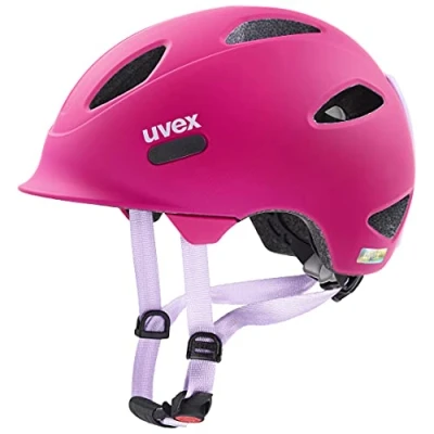 Image of uvex Oyo Lightweight Kids Bike Helmet for Children Individual Fit Upgradeable with an LED Light Berry Purple Matt 45 50 cm