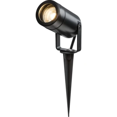 Image of KnightsBridge EAMON 230V IP65 GU10 Polycarbonate Spike light Black
