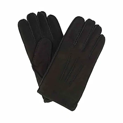 Image of Simons Leather Mens Black 100% Sheepskin Gloves (Medium)