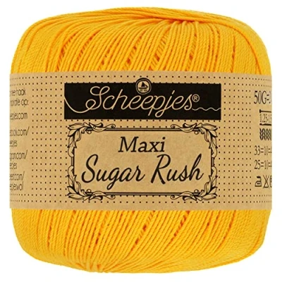 Image of Scheepjes Maxi Sugar Rush 208 Yellow Gold Yarn 10x50g