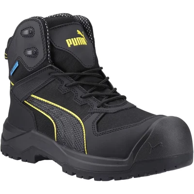 Image of PUMA Mens Rock HD Heavy Duty Black Robust Nylon Composite Work Safety Boots (Black, UK Footwear Size System, Adult, Men, Numeric, Medium, 11)