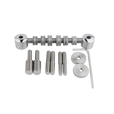 Image of Guyker Stainless Steel Space Control Adjustable Roller Guitar Bridge Electric Replacement