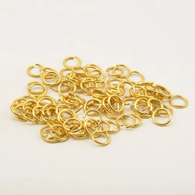 Image of Vaessen Creative Alu Deco jump rings 15mm x90 light gold,