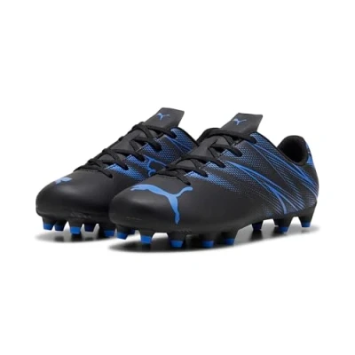 Image of Puma Unisex Kids Attacanto Fg/Ag Jr Soccer Shoe, Black Bluemazing, 12 UK